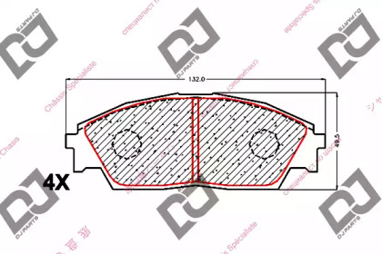 Комплект тормозных колодок DJ PARTS BP1742